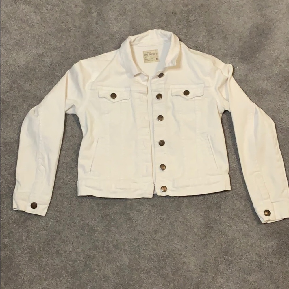 white jean jacket